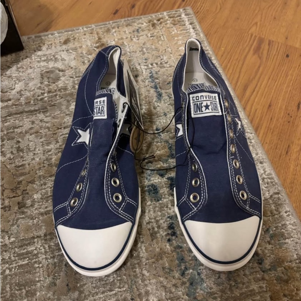 men’s converse size 11 navy one star dx slip